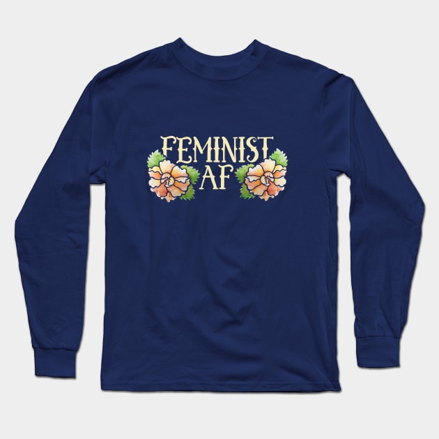 Feminist AF Long Sleeve T-Shirt by bubbsnugg